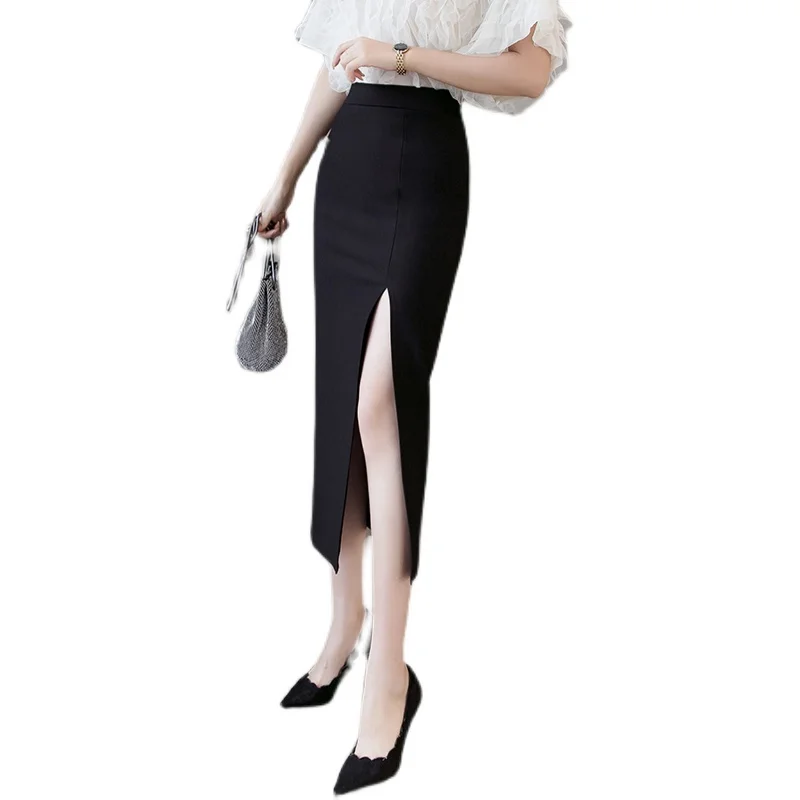 Korean Style Bodycon Skirts Womens High Waist Sexy Thin Package Hip Skirt Large Size Slit Female Long Skirt Half-length Skirt
Korean Style Bodycon Skirts Womens High Waist Sexy Thin Package Hip Skirt Large Size Slit Female Long Skirt Half-length Skirt