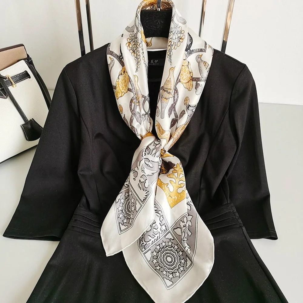 Платок женский из натурального шелка, квадратный, атласный, с принтом в виде птиц, весна-лето
Платок женский из натурального шелка, квадратный, атласный, с принтом в виде птиц, весна-лето