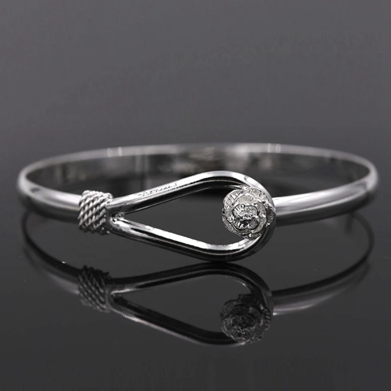 New Hot Fine 925 Sterling Silver Thick Polish Fashion Sakura Charm Net Cuff Jewelry Bracelet Bangle
New Hot Fine 925 Sterling Silver Thick Polish Fashion Sakura Charm Net Cuff Jewelry Bracelet Bangle
