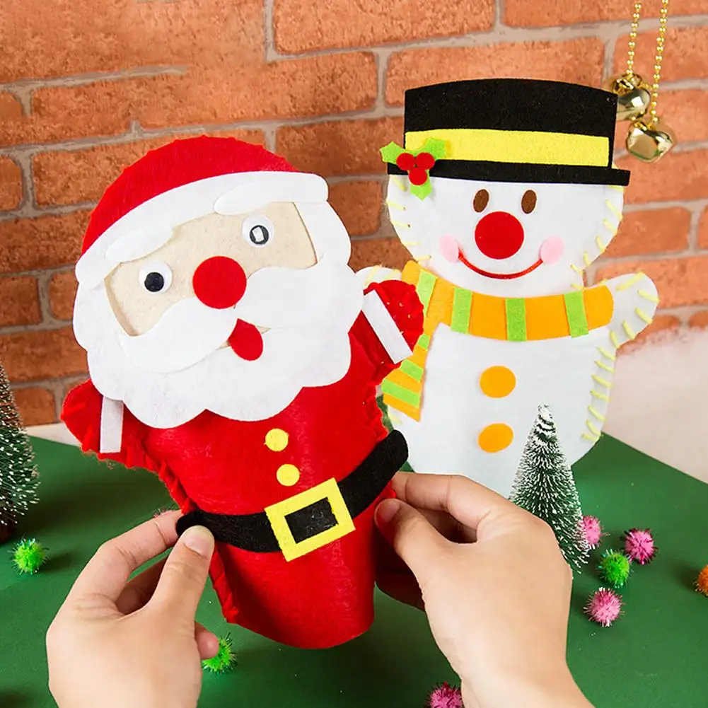Children DIY Handmade Cloth Puppets Free Cutting Paste Sewing Xmas Craft Toys Decoration
Children DIY Handmade Cloth Puppets Free Cutting Paste Sewing Xmas Craft Toys Decoration