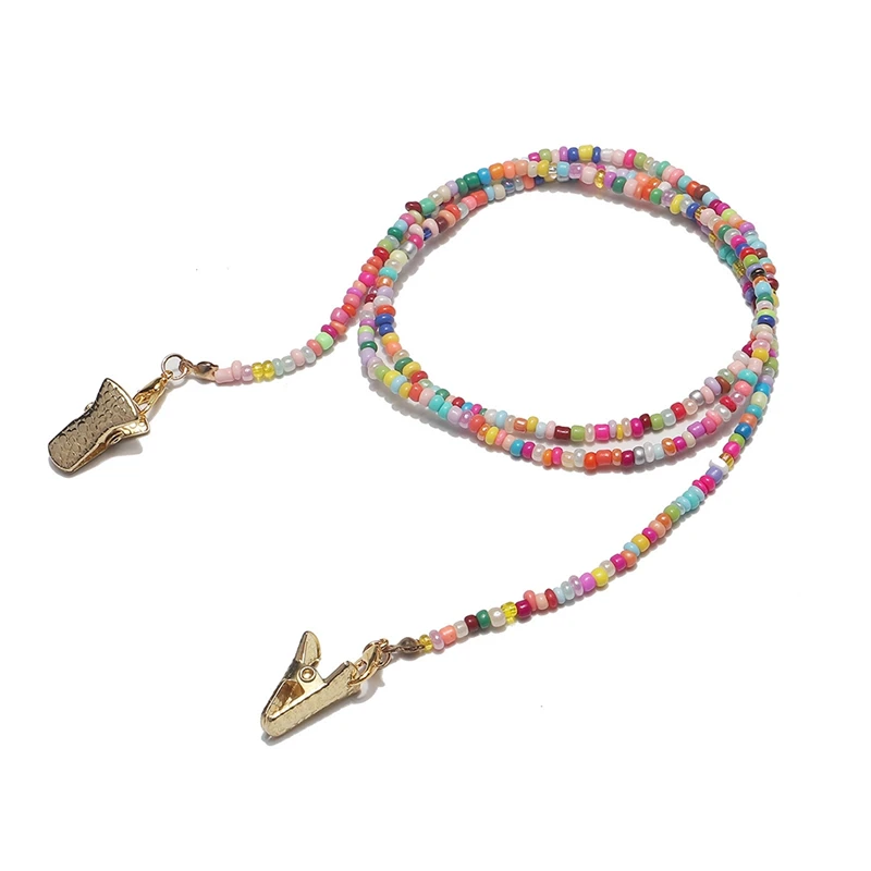 

Imixlot 1PC Fashion Sweet Colorful Beaded Glasses Chain Women Girls Charm Anti-lost Anti Slip Eyeglass Lanyard Necklace