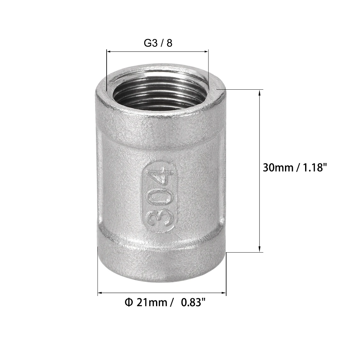 uxcell Stainless Steel 304 Cast Pipe Fittings Coupling 3/8 x 3/8 G Female 2pcs
uxcell Stainless Steel 304 Cast Pipe Fittings Coupling 3/8 x 3/8 G Female 2pcs
