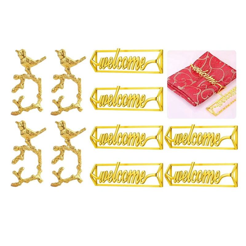 4Pcs Bird Napkin Ring Model Room Hotel Napkin Buckle Gold & 6 Pieces Napkin Rings Welcome Napkin Holder Rings
4Pcs Bird Napkin Ring Model Room Hotel Napkin Buckle Gold & 6 Pieces Napkin Rings Welcome Napkin Holder Rings