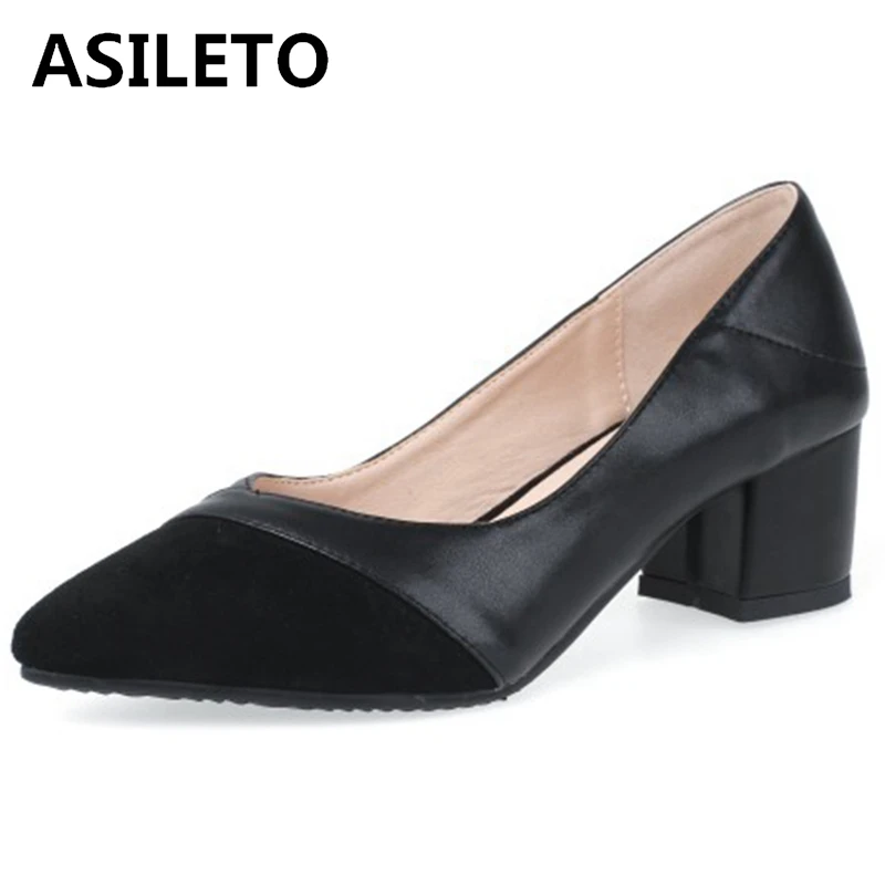 ASILETO Elegant Spring Autumn Woman Pumps Pointed Toe 5.5cm Square Heels Flock Slip on Mixed Color Big size 30-43 Concise S1851
ASILETO Elegant Spring Autumn Woman Pumps Pointed Toe 5.5cm Square Heels Flock Slip on Mixed Color Big size 30-43 Concise S1851