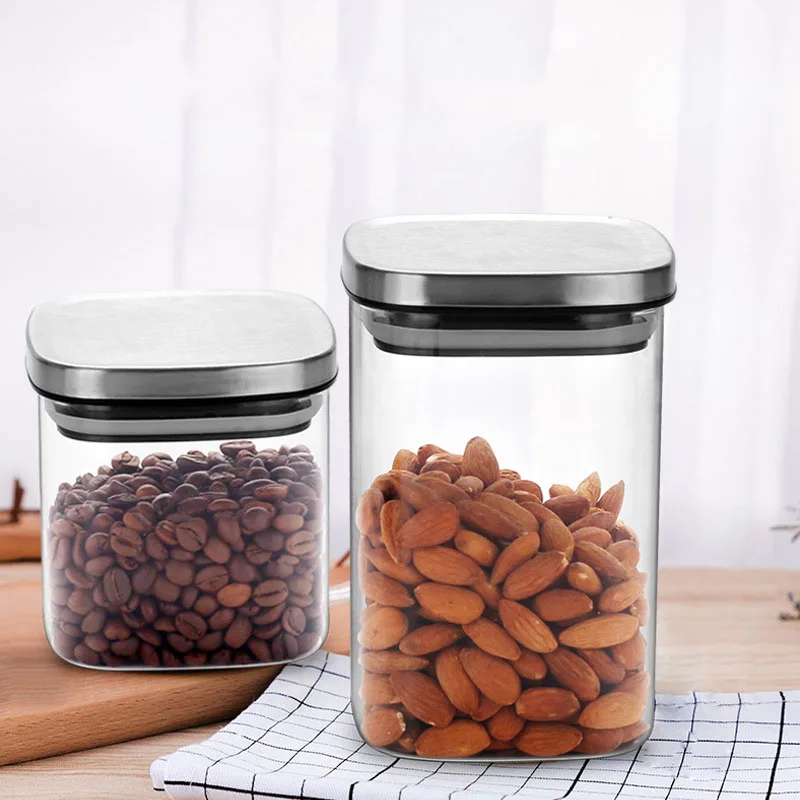 Square Glass Sealed Jars Spices Candy Coffee Transparent Big Containers with Lids 600/1000/1400ML Kitchen Food Storage Bottles
Square Glass Sealed Jars Spices Candy Coffee Transparent Big Containers with Lids 600/1000/1400ML Kitchen Food Storage Bottles