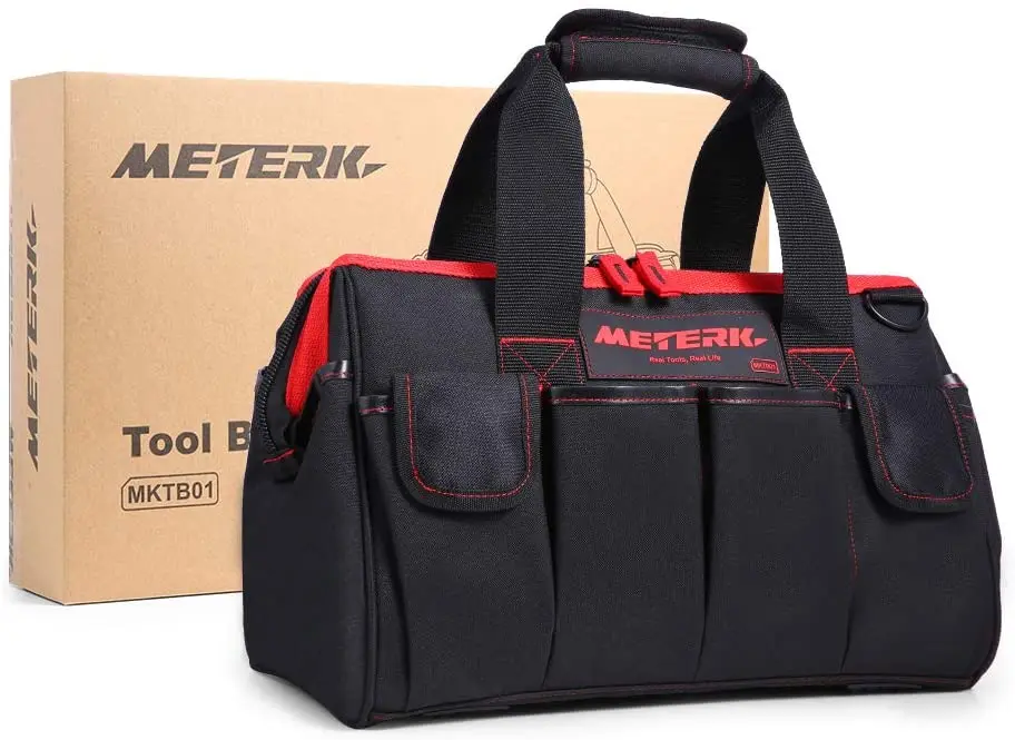 METERK Tool Bag 16-inch Tool Storage Kit 7 Pockets Electrical Kit with Adjustable Shoulder Strap
METERK Tool Bag 16-inch Tool Storage Kit 7 Pockets Electrical Kit with Adjustable Shoulder Strap