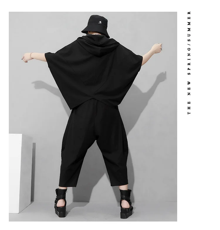 Foreign Trade Fat Mm Large Women's Wear 2021 Summer New Style Personalized Splicing Irregular Bat Sleeve Thin Hoodie Top Harajuk 
Foreign Trade Fat Mm Large Women's Wear 2021 Summer New Style Personalized Splicing Irregular Bat Sleeve Thin Hoodie Top Harajuk