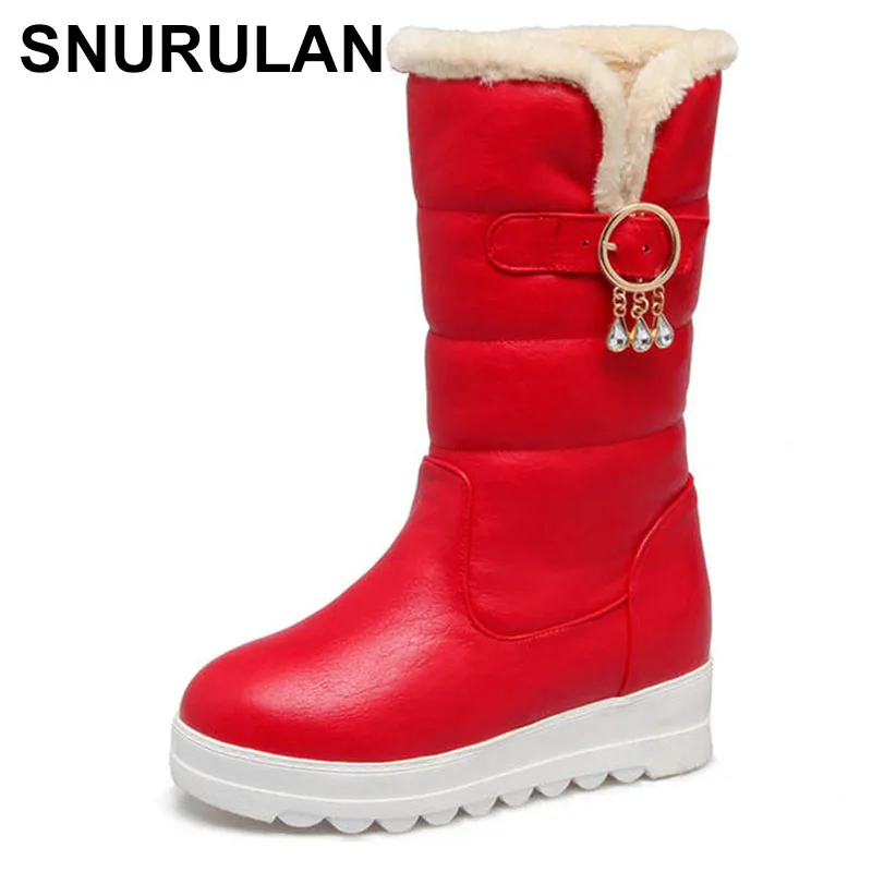 SNURULAN New Fashion Women Snow Boots Warm Winter Elegant Lovely Mid Calf Boots High Quality Comfort Platform Thick Sole Shoes
SNURULAN New Fashion Women Snow Boots Warm Winter Elegant Lovely Mid Calf Boots High Quality Comfort Platform Thick Sole Shoes