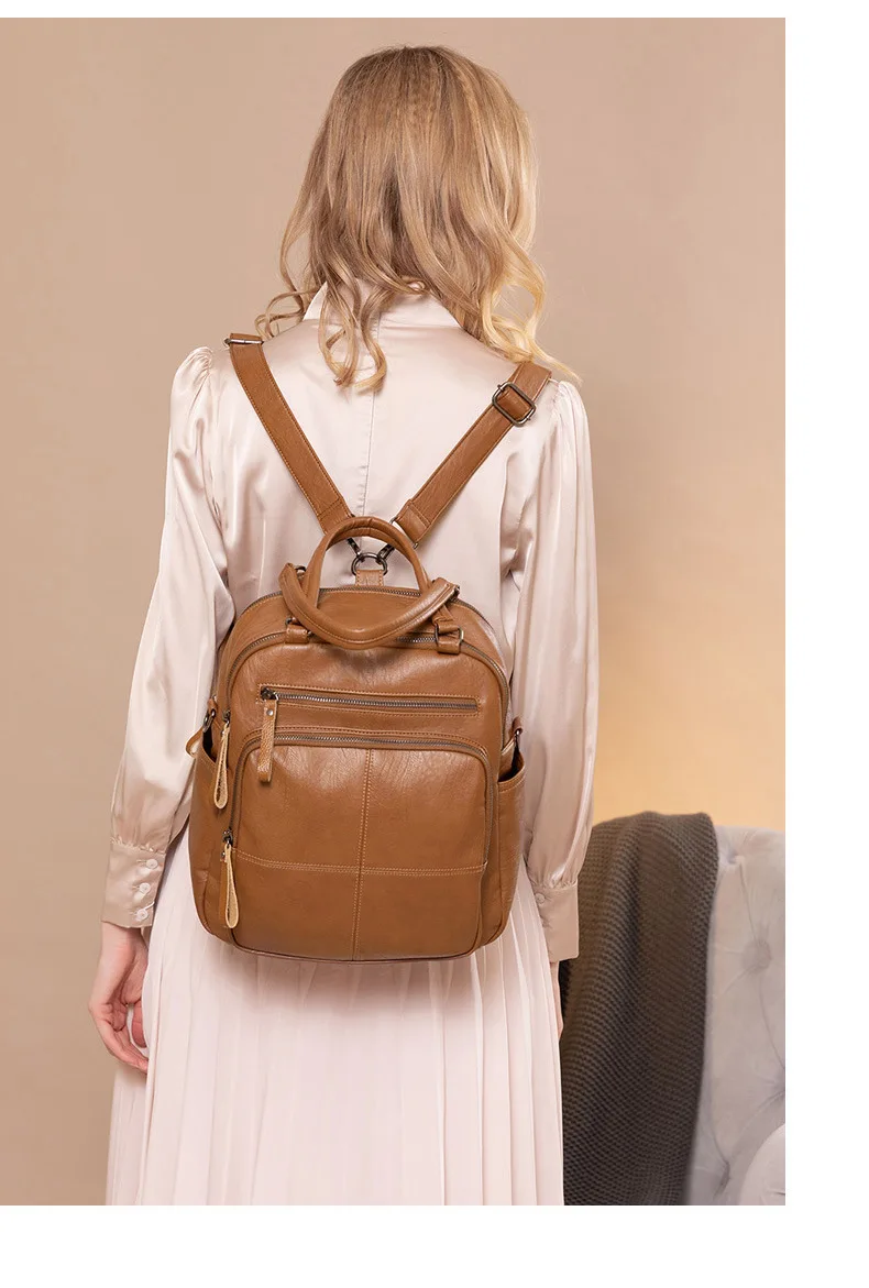New high quality leather backpacks women high capacity shoulder bag lady travel backpack mochilas school bags for teenage C1305
New high quality leather backpacks women high capacity shoulder bag lady travel backpack mochilas school bags for teenage C1305