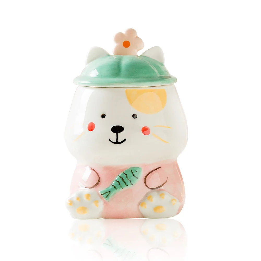 Cartoon 3D Rilievo Cat Style Ceramic Coffee Mug with Lid and Spoon Cute Porcelain Morning Cups for Milk 480ml TC150
Cartoon 3D Rilievo Cat Style Ceramic Coffee Mug with Lid and Spoon Cute Porcelain Morning Cups for Milk 480ml TC150