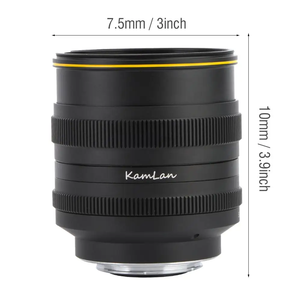 Kamlan 50mm f1.1 II APS-C Large Aperture Manual Focus Lens for Canon M/Sony E/Fuji X/M43 Mirrorless Cameras Lente para celular
Kamlan 50mm f1.1 II APS-C Large Aperture Manual Focus Lens for Canon M/Sony E/Fuji X/M43 Mirrorless Cameras Lente para celular