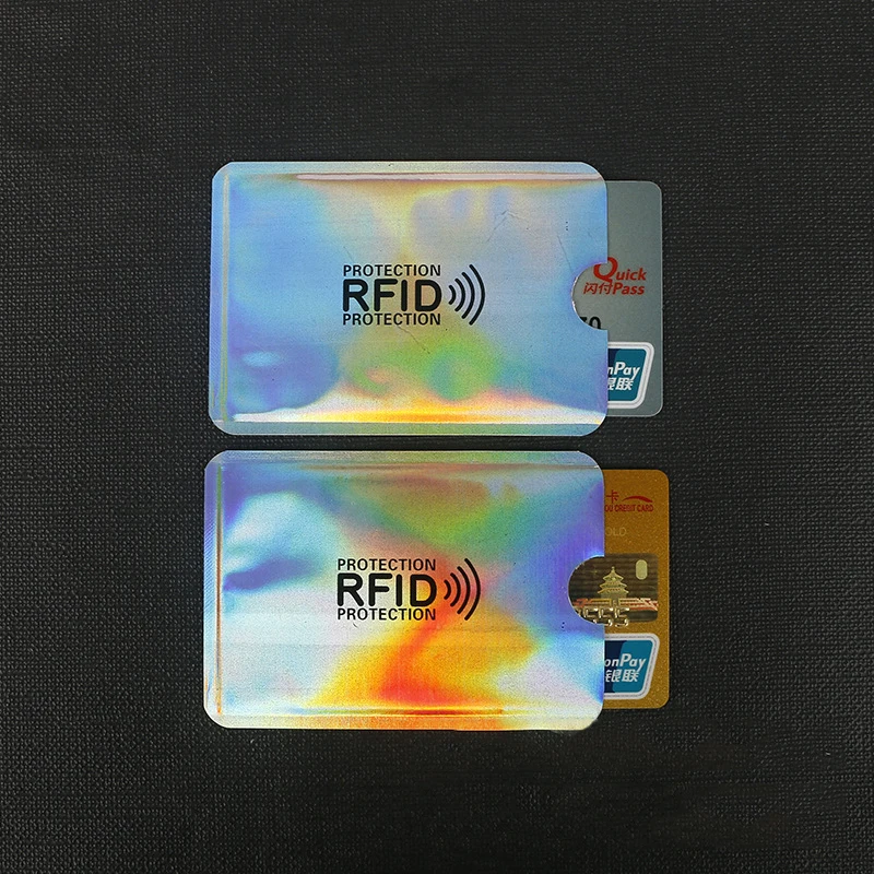

20 Pcs/Bag Anti Rfid Wallet Blocking Reader Lock Bank Card Holder Id Bank Card Case Protection Metal Credit Card Holder 6*9.3cm