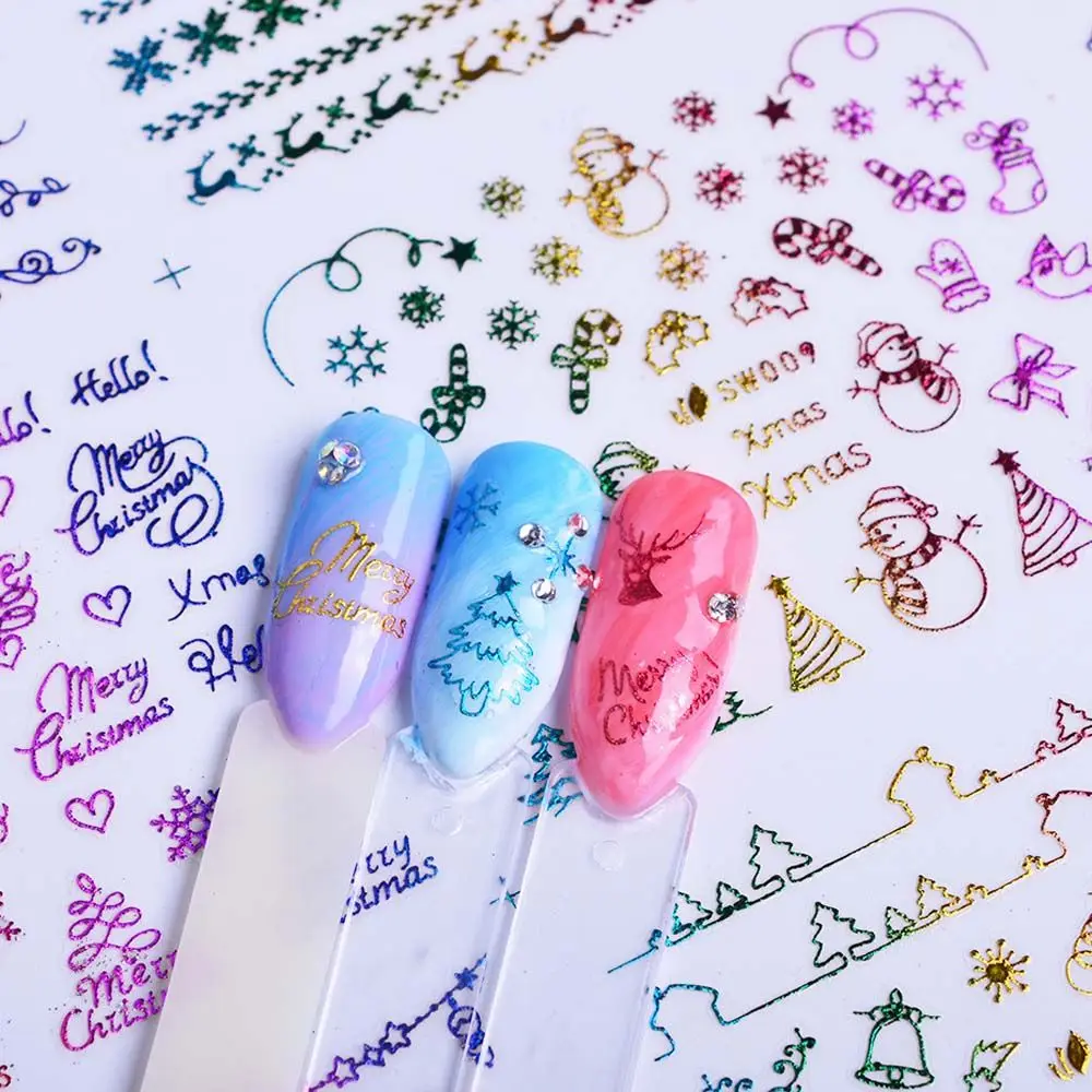 Голографическая наклейка для ногтей Рождественское украшение лазерные снежинки Санта Снеговик Слайдеры для ногтей новогодний маникюрный ...
Голографическая наклейка для ногтей Рождественское украшение лазерные снежинки Санта Снеговик Слайдеры для ногтей новогодний маникюрный ...
