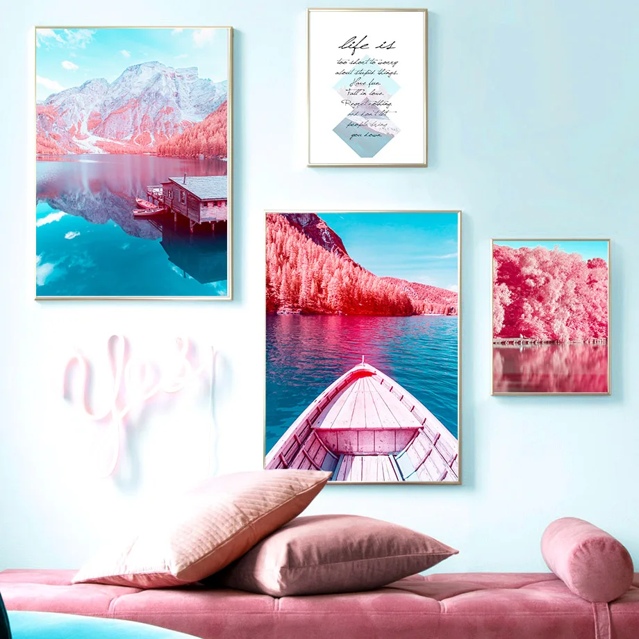 Lake Vacation Wooden boat Maple forest HD Wall Art Canvas Painting Nordic Posters And Prints Wall Pictures For Living Room Decor
Lake Vacation Wooden boat Maple forest HD Wall Art Canvas Painting Nordic Posters And Prints Wall Pictures For Living Room Decor
