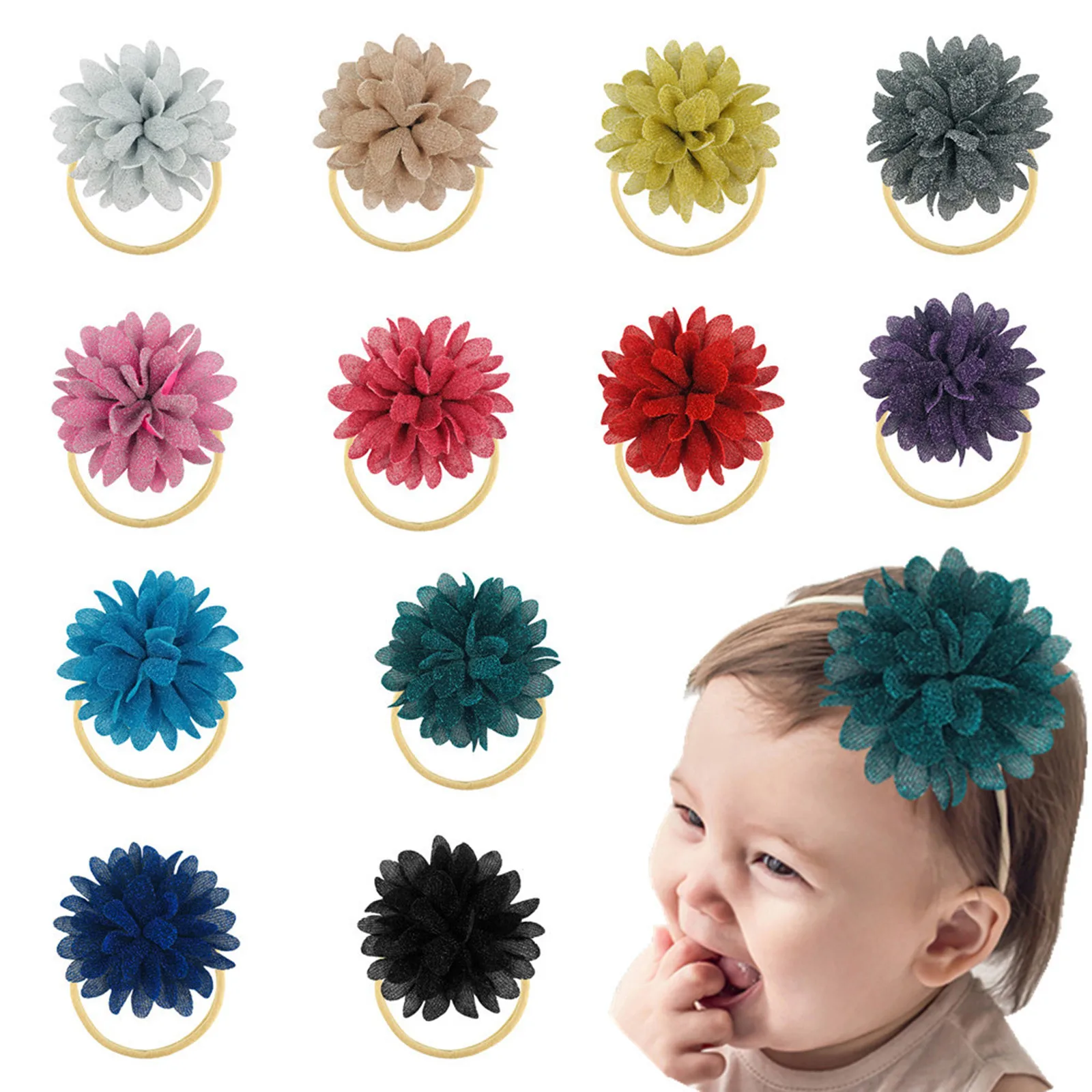 Girls Solid Flower Headband Spring Baby Kids Hairband For Newborn Headbands Nylon Skinny Infant Head Band Elastic Bandage
Girls Solid Flower Headband Spring Baby Kids Hairband For Newborn Headbands Nylon Skinny Infant Head Band Elastic Bandage