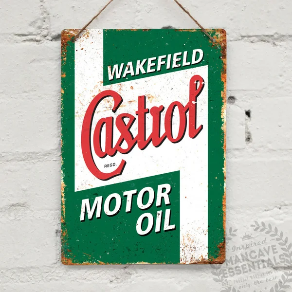 CASTROL OIL Portrait. Replica Vintage Metal Wall Sign Plaque Retro Garage Shed
CASTROL OIL Portrait. Replica Vintage Metal Wall Sign Plaque Retro Garage Shed