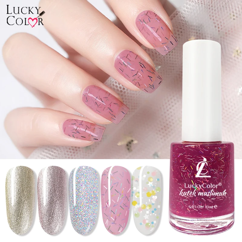 LUCKY COLOR дышащий Водопроницаемый лак для ногтей безвредный нетоксичный веганский