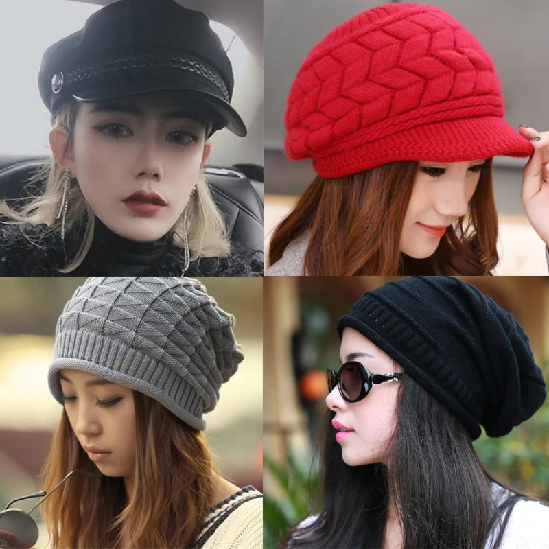 Winter Autumn Women Skullies Solid Color Fashion Knitted Hat Bonnet Caps Female Girls Casual Warm Caps Gorros Mujer Invierno
Winter Autumn Women Skullies Solid Color Fashion Knitted Hat Bonnet Caps Female Girls Casual Warm Caps Gorros Mujer Invierno