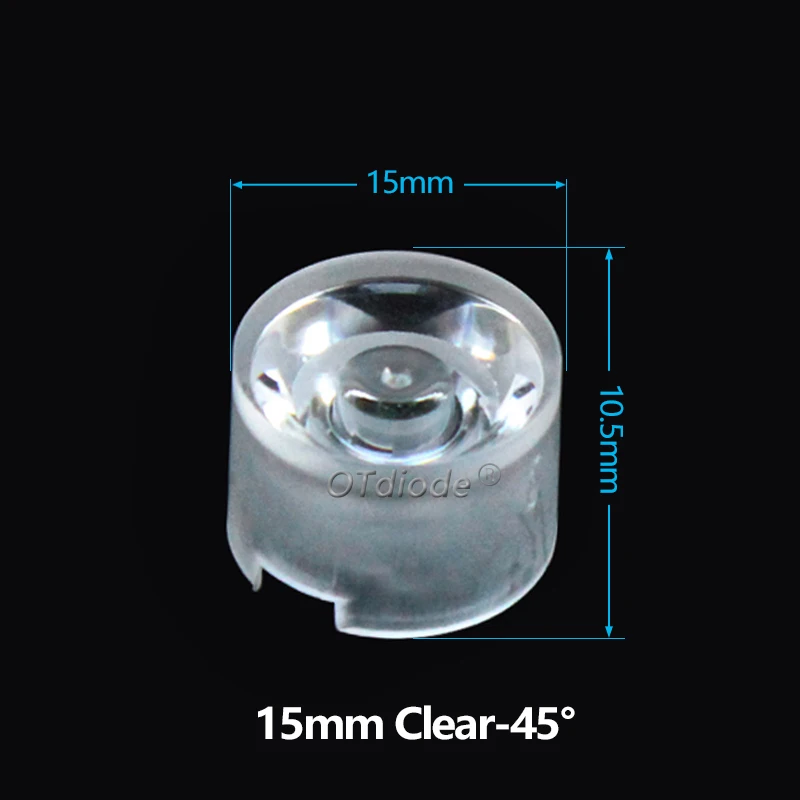 Водонепроницаемые линзы OTdiode 1 Вт 3 Вт 5 Вт 15 мм 20/45/90 градусов 
Водонепроницаемые линзы OTdiode 1 Вт 3 Вт 5 Вт 15 мм 20/45/90 градусов