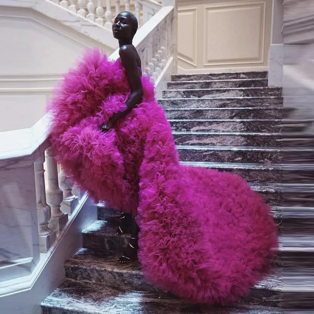 Luxury Fluffy Hi Low Tulle Dresses Custom Made Strapless Long Christmas Party Maxi Tulle Dressing Gowns Women Party Gown
Luxury Fluffy Hi Low Tulle Dresses Custom Made Strapless Long Christmas Party Maxi Tulle Dressing Gowns Women Party Gown