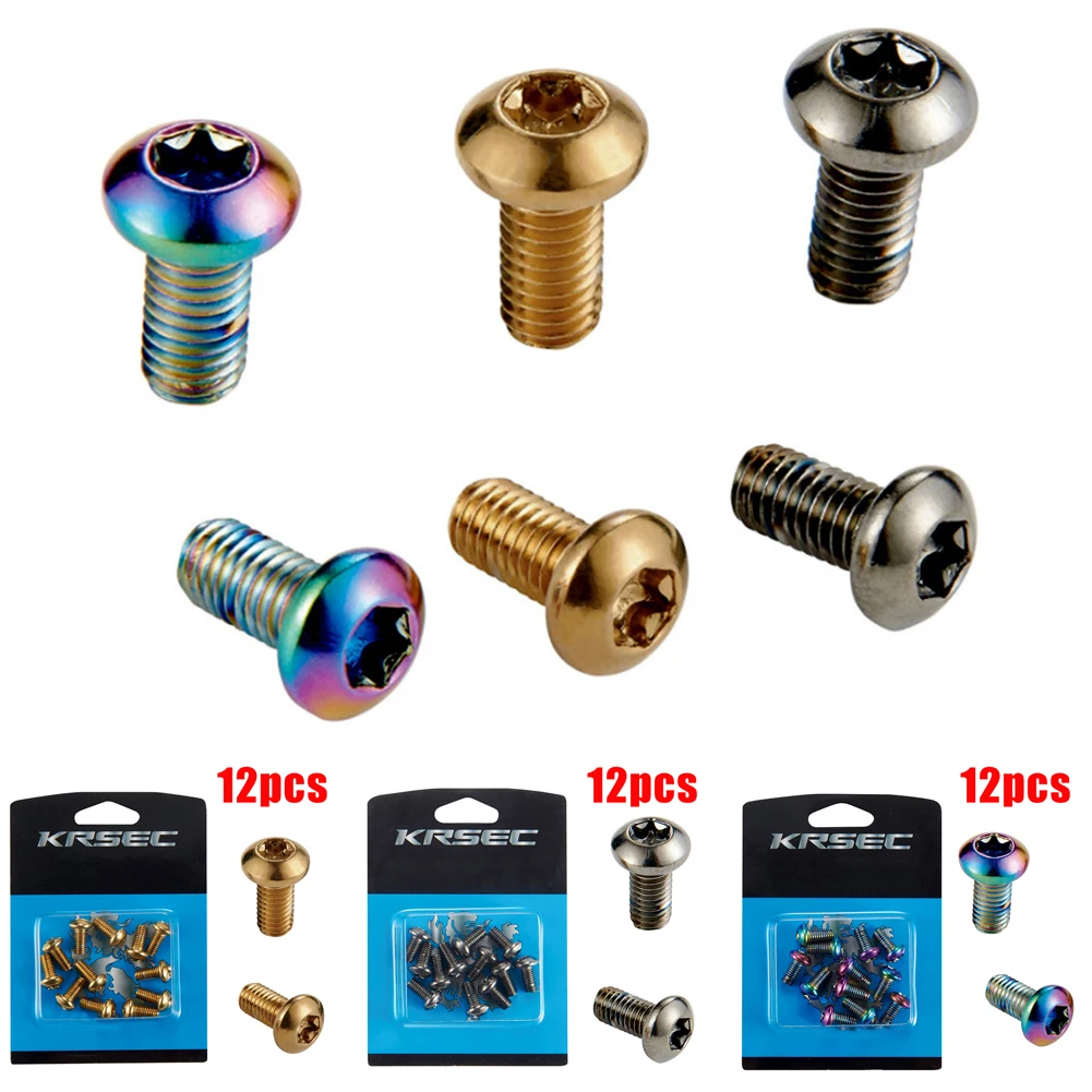 12Pcs Bicycle Disc Brake Bolts Mounting Screws T25 M5x10mm Head Mountain Bike Disc Brake Rotor Torx Bolts Cycling Accessories
12Pcs Bicycle Disc Brake Bolts Mounting Screws T25 M5x10mm Head Mountain Bike Disc Brake Rotor Torx Bolts Cycling Accessories