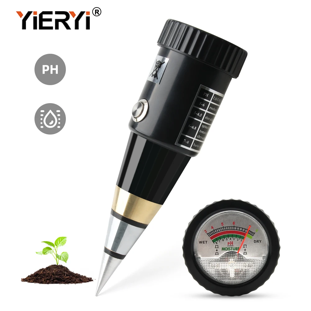 Yieryi Shallow Soil Moisture Meter PH Tester 2 In 1 Acidity Humidity Plant Soil Analysis Tool for Flower Agriculture Garden Crop
Yieryi Shallow Soil Moisture Meter PH Tester 2 In 1 Acidity Humidity Plant Soil Analysis Tool for Flower Agriculture Garden Crop