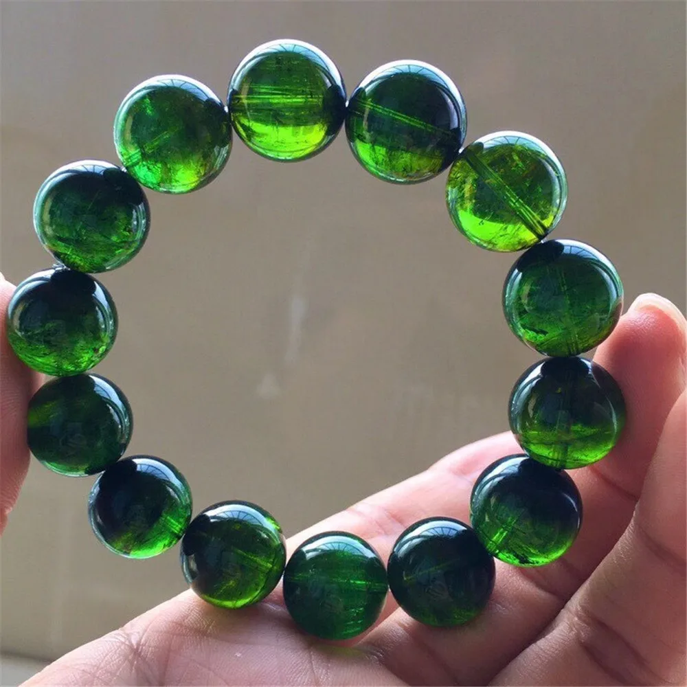 15mm Real Natural Green Tourmaline Quartz Bracelet For Women Lady Man Brazil Crystal Round Beads Gemstone Strands Jewelry AAAAA
15mm Real Natural Green Tourmaline Quartz Bracelet For Women Lady Man Brazil Crystal Round Beads Gemstone Strands Jewelry AAAAA