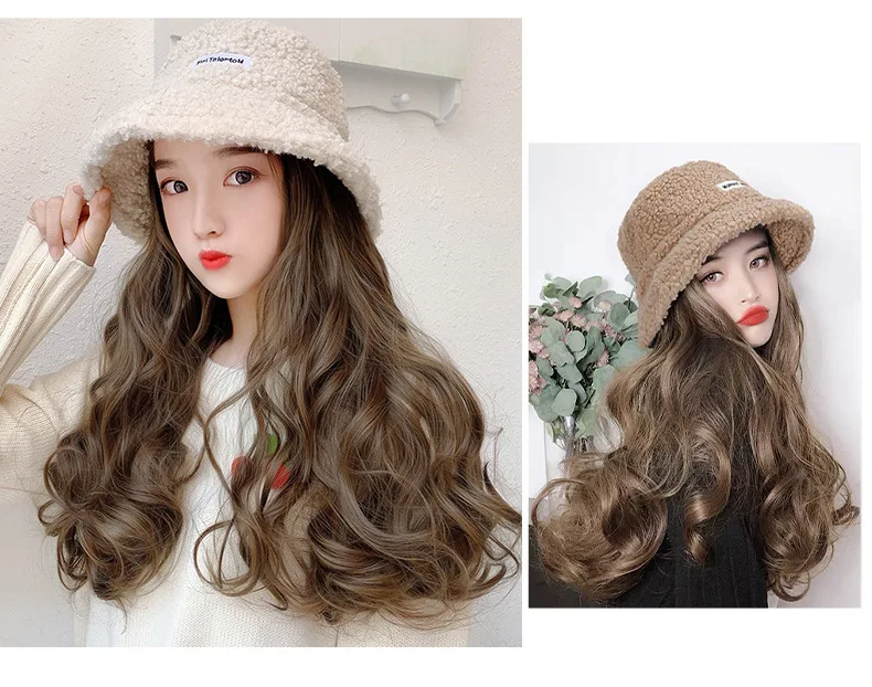 Hooded Wig Long Hair Female Wholesale Lamb Hair Fisherman Hat Wig Set Wig One Autumn/winter Water Ripple Wig Cap
Hooded Wig Long Hair Female Wholesale Lamb Hair Fisherman Hat Wig Set Wig One Autumn/winter Water Ripple Wig Cap