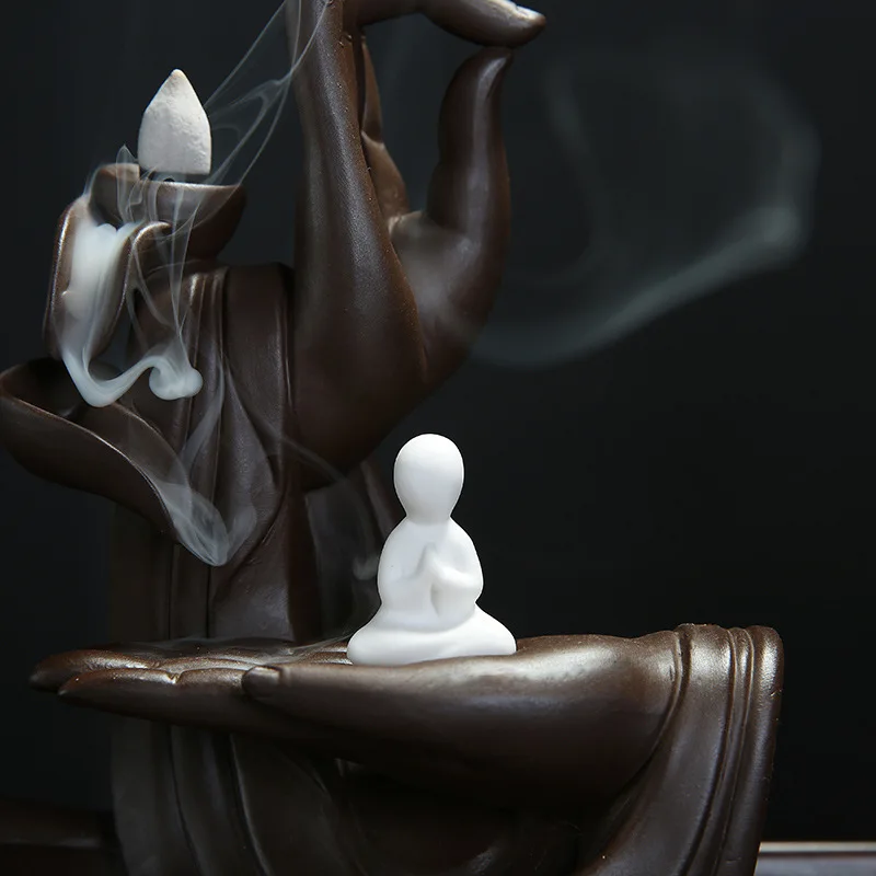 Backflow Incense Burner Ceramic The Monk Buddha Hand Holder Bigger Tower Censer Incense Cones Smoke Dropshipping
Backflow Incense Burner Ceramic The Monk Buddha Hand Holder Bigger Tower Censer Incense Cones Smoke Dropshipping
