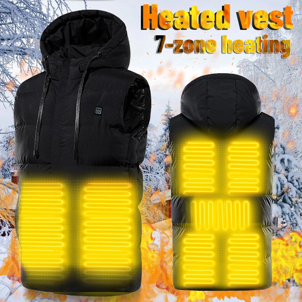 7 Heating Pads Winter Outdoor Men'S Electric Heated Vest USB Heating Vest Winter Warm Jacket Men's vest Jacket heated New Hot
7 Heating Pads Winter Outdoor Men'S Electric Heated Vest USB Heating Vest Winter Warm Jacket Men's vest Jacket heated New Hot