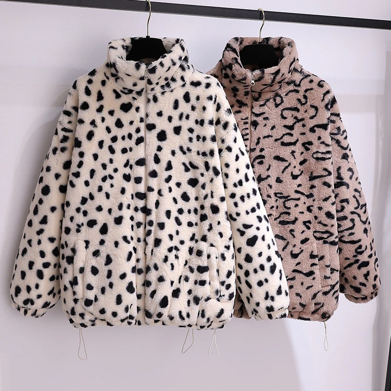 Winter New Leopard Imitation Rabbit Fur Women Jackets Fashion Street Cashmere Coat Female Casual Thick Wool Overcoat Mujer
Winter New Leopard Imitation Rabbit Fur Women Jackets Fashion Street Cashmere Coat Female Casual Thick Wool Overcoat Mujer