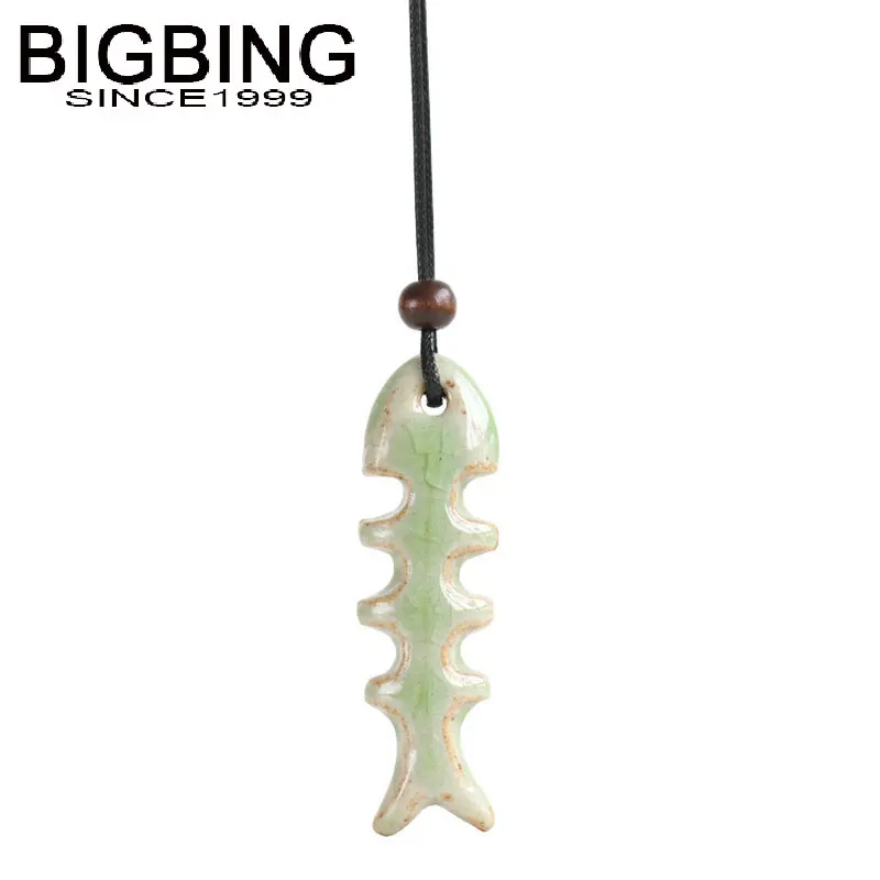 C186 BIGBING модные ювелирные изделия рыбья кость керамический кулон ожерелье оптовая