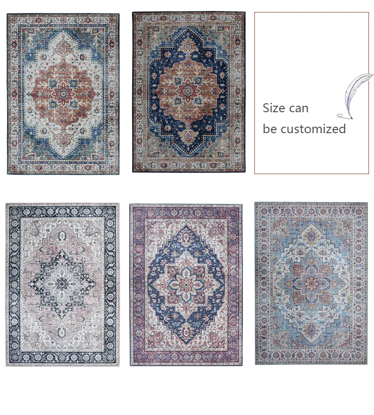 Retro Vintage Carpet Bedroom Persian Living Room Carpet Anti-slip Table Chair Floor Mat American Area Rug Home Study Boho Carpet
Retro Vintage Carpet Bedroom Persian Living Room Carpet Anti-slip Table Chair Floor Mat American Area Rug Home Study Boho Carpet