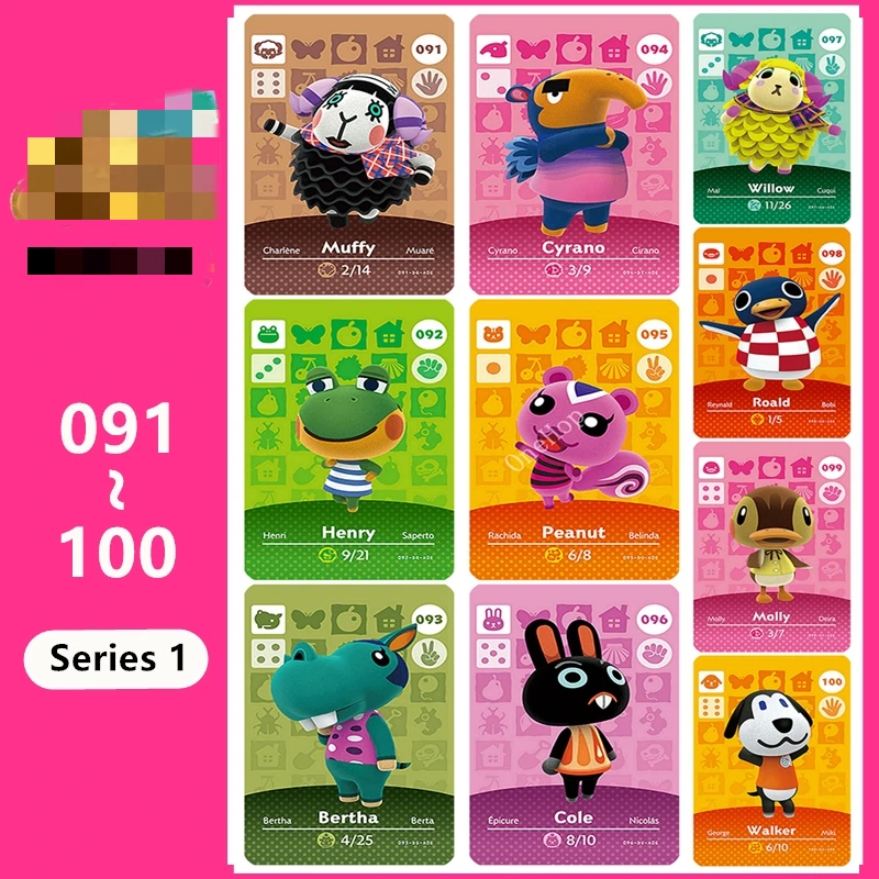 Animal Croxxing NO.091~100 NFC Card Of Amxxbo Hot Villager Ntag215 Tag Chip Animal Series 1 For NS Switch 3DS
Animal Croxxing NO.091~100 NFC Card Of Amxxbo Hot Villager Ntag215 Tag Chip Animal Series 1 For NS Switch 3DS