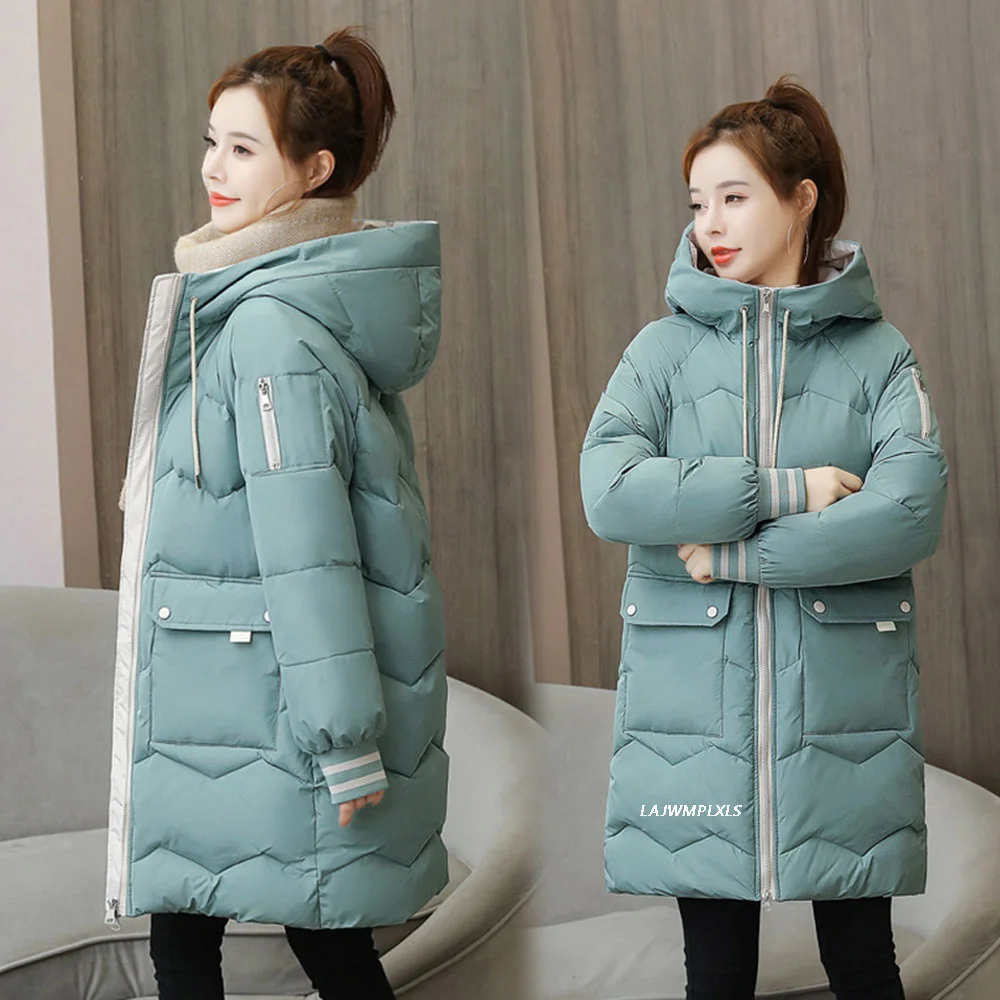 Fashion Cotton Jacket Women Korean Loose 2021 New mid-length Hooded Thick Down Padded Parkas Clothes Winter Student Jacket Coats
Fashion Cotton Jacket Women Korean Loose 2021 New mid-length Hooded Thick Down Padded Parkas Clothes Winter Student Jacket Coats