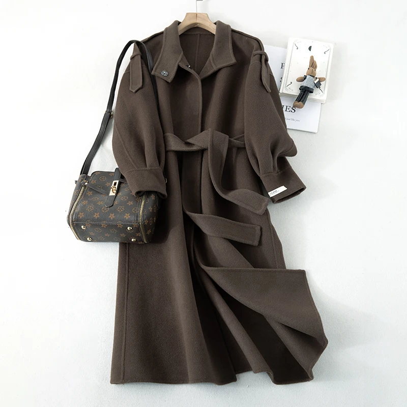 Wool Coat Women 2021 New Products In Autumn And Winter Solid Color Lapel Long Sleeve Snap Placket Medium Length Style
Wool Coat Women 2021 New Products In Autumn And Winter Solid Color Lapel Long Sleeve Snap Placket Medium Length Style