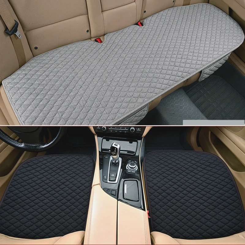 Flax Car Seat Cover Front Rear Linen Fabric Cushion Breathable Protector Mat Pad Auto Accessories Four Seasons Universal Size
Flax Car Seat Cover Front Rear Linen Fabric Cushion Breathable Protector Mat Pad Auto Accessories Four Seasons Universal Size