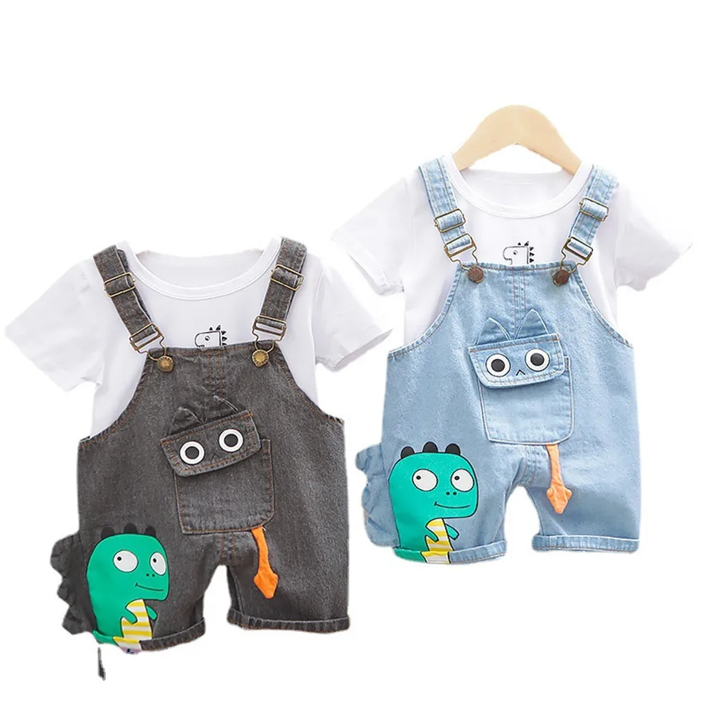 Summer Dinosaur Boy 2pcs Clothes Set White Tops+ Jeans Pants Newborn Toddlers Cute Infant Outfits Baby Jumpsuit Kids Clothing
Summer Dinosaur Boy 2pcs Clothes Set White Tops+ Jeans Pants Newborn Toddlers Cute Infant Outfits Baby Jumpsuit Kids Clothing