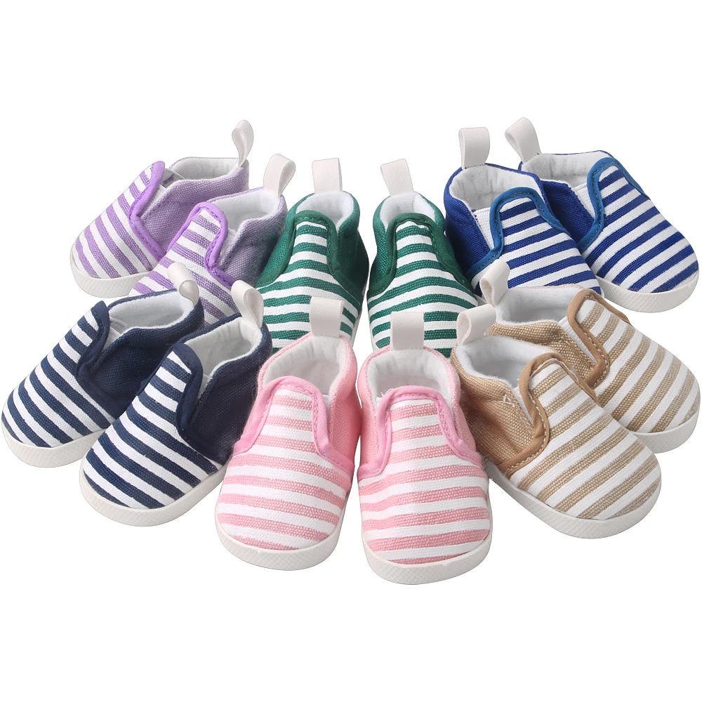 18 Inch Girls Doll American Shoes Casual Stripe Flat Sports Shoes Sneakers Canvas Baby Toys Fit 43 Cm Baby Dolls Gift E2
18 Inch Girls Doll American Shoes Casual Stripe Flat Sports Shoes Sneakers Canvas Baby Toys Fit 43 Cm Baby Dolls Gift E2