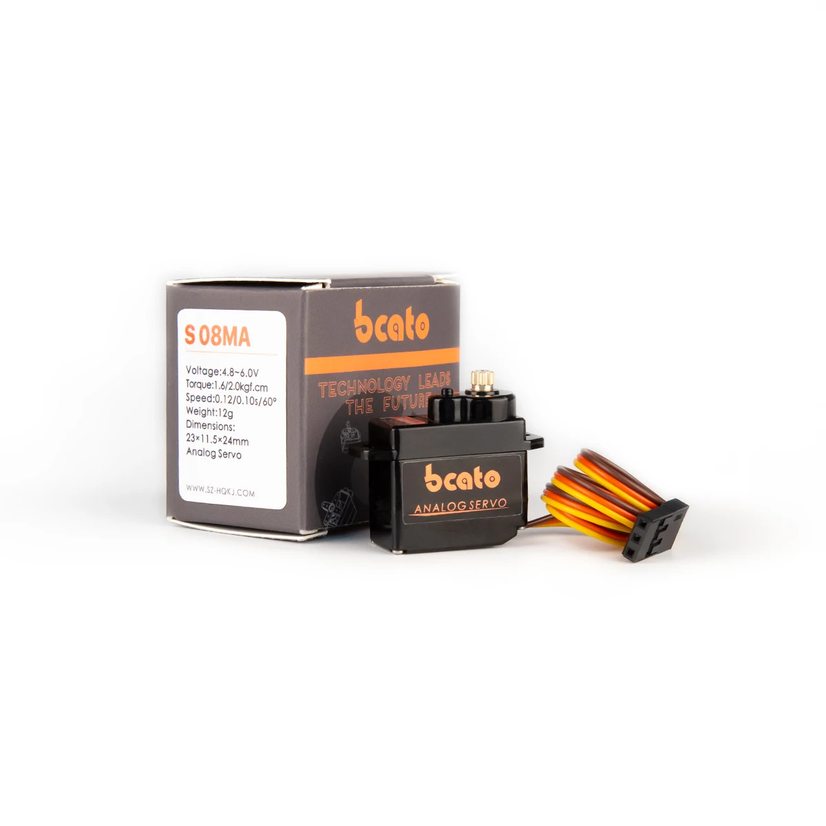 12g Bcato S08MA Metal Gear Micro Analog Servo for RC Robot Car Helicopter Airplane Drone Futaba/JR Universal Plug DIY Parts
12g Bcato S08MA Metal Gear Micro Analog Servo for RC Robot Car Helicopter Airplane Drone Futaba/JR Universal Plug DIY Parts