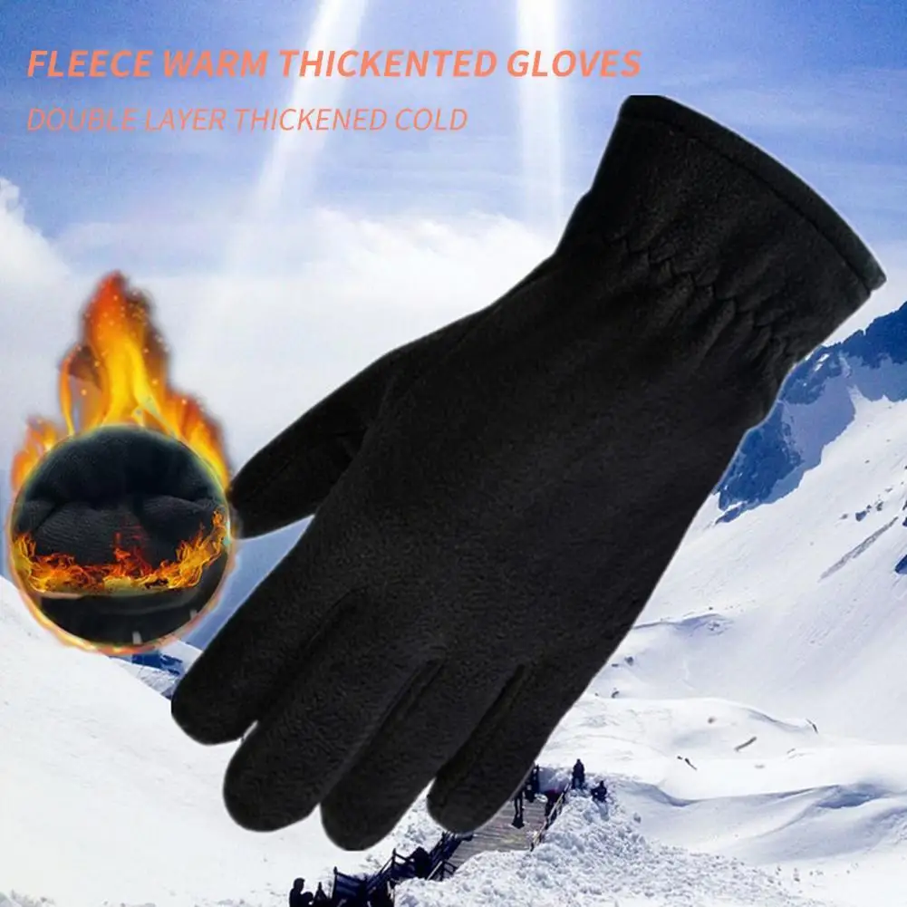 

Устойчивые к разрыву 1 пара модные варежки для взрослых с защитой от пиллинга флисовые спортивные перчатки сохраняют тепло для кемпинга зим...
