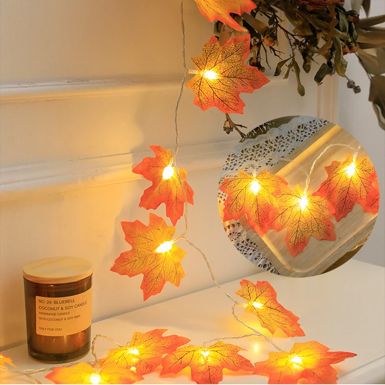 4.5M 30Lights Autumn Maple Leaves Lights Fairy Lamp Battery Garland String Lights Halloween Thanksgiving Party Stair Decoration
4.5M 30Lights Autumn Maple Leaves Lights Fairy Lamp Battery Garland String Lights Halloween Thanksgiving Party Stair Decoration