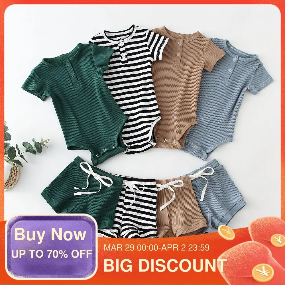 Baby Boys Summer Clothing Sets Newborn Kids Baby Boy Ribbed Knitted Short Sleeve Bodysuits + Shorts Newborn Tracksuits Sets
Baby Boys Summer Clothing Sets Newborn Kids Baby Boy Ribbed Knitted Short Sleeve Bodysuits + Shorts Newborn Tracksuits Sets