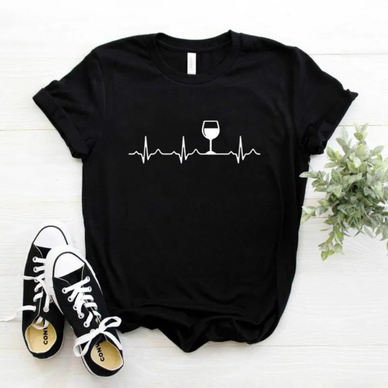 Wine Heartbeat Print T Shirt Women Short Sleeve O Neck Loose Tshirt 2020 Summer Women Tee Shirt Tops Camisetas Mujer Femme Tops
Wine Heartbeat Print T Shirt Women Short Sleeve O Neck Loose Tshirt 2020 Summer Women Tee Shirt Tops Camisetas Mujer Femme Tops