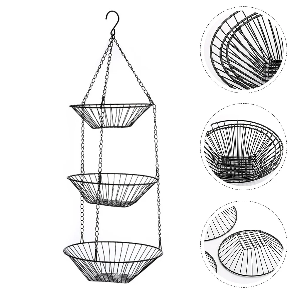 1Pc Hollow Iron Art Hanging Basket Fruit Basket Hollow Fruit Basket (Black)
1Pc Hollow Iron Art Hanging Basket Fruit Basket Hollow Fruit Basket (Black)