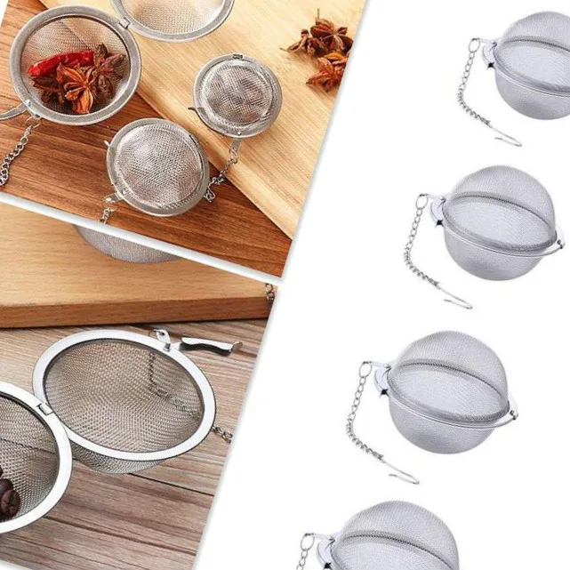 Stainless Steel Spherical Tea Strainer Condiment Filter Solid Spice Residual Filter Tea Maker Net Tea Set Tool 5 Sizes Available
Stainless Steel Spherical Tea Strainer Condiment Filter Solid Spice Residual Filter Tea Maker Net Tea Set Tool 5 Sizes Available