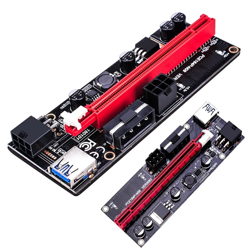 6 Pcs Ver009S PCI-E Adapter Card PCIE1X to 16X 6Pin Image Adapter Board USB3.0 Extension Cable Used for BTC Mining
6 Pcs Ver009S PCI-E Adapter Card PCIE1X to 16X 6Pin Image Adapter Board USB3.0 Extension Cable Used for BTC Mining