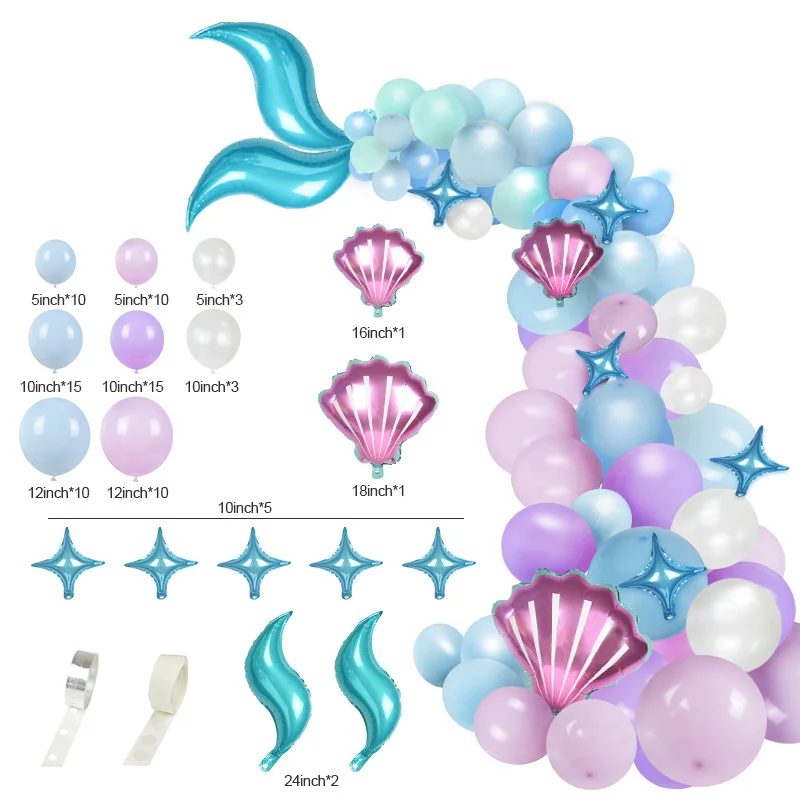 87pcs Mermaid Tail Balloon Garland Arch Mermaid Theme Birthday Party Decorations Supplies Under the Sea Little Mermaid Balloons
87pcs Mermaid Tail Balloon Garland Arch Mermaid Theme Birthday Party Decorations Supplies Under the Sea Little Mermaid Balloons