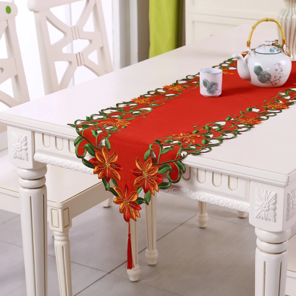 Christmas Table Runner Embroidered Floral Tablecloth Table Runner Table Decor For Home Xmas Wedding Ornament New Year Xmas Gifts
Christmas Table Runner Embroidered Floral Tablecloth Table Runner Table Decor For Home Xmas Wedding Ornament New Year Xmas Gifts