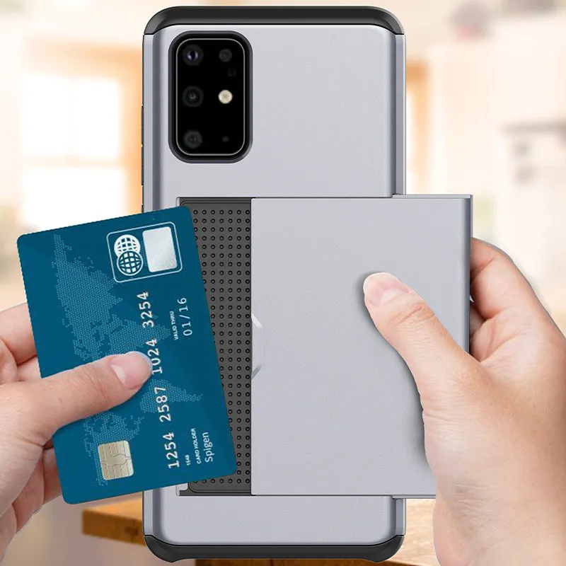 Phone Case For Samsung Galaxy S20 S20 Plus S20 Ultra Luxury Dual Layer Card Slots Holder Shell Armor Shockproof PC Hard Cover
Phone Case For Samsung Galaxy S20 S20 Plus S20 Ultra Luxury Dual Layer Card Slots Holder Shell Armor Shockproof PC Hard Cover